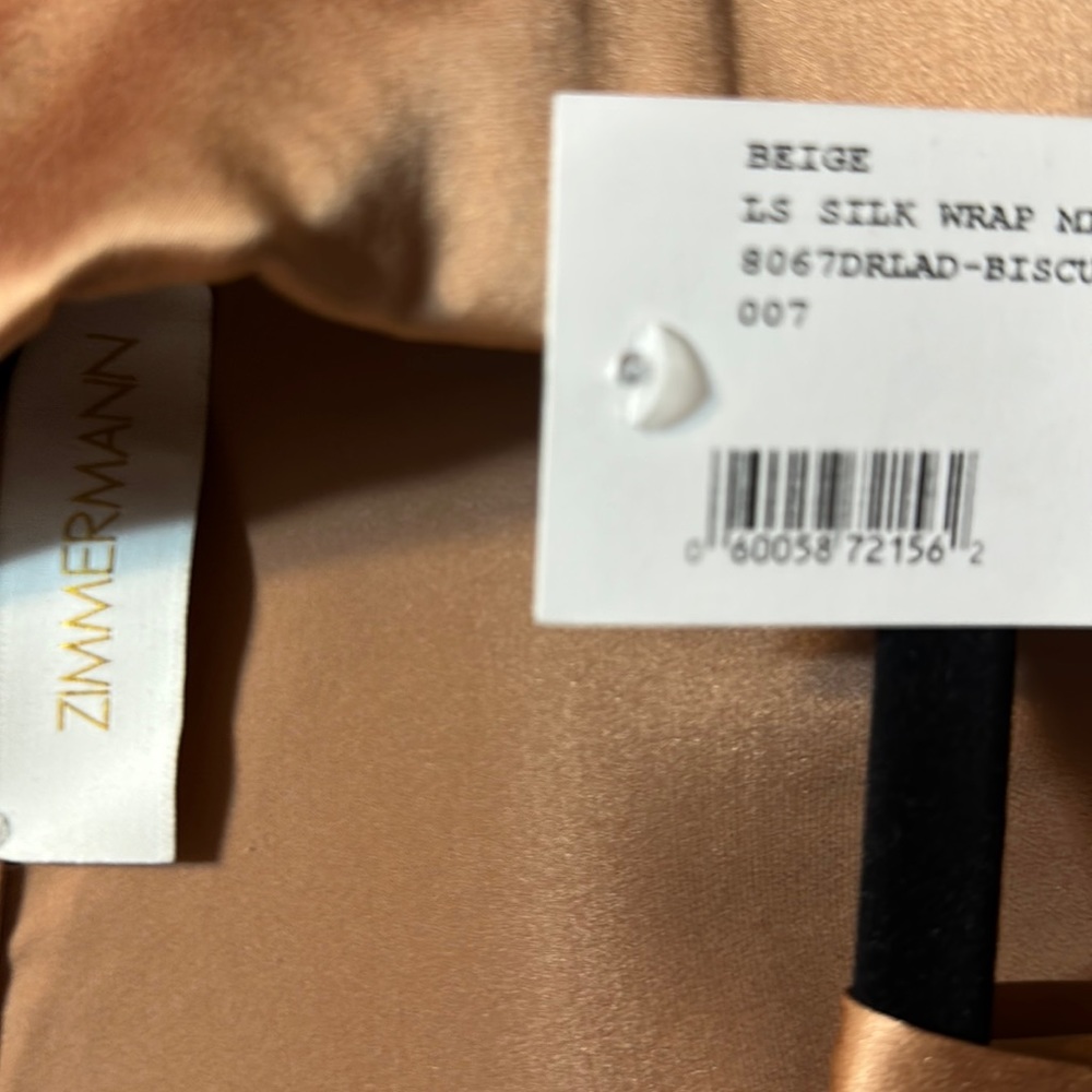 ZIMMERMAN Wrap Mini Dress US:6